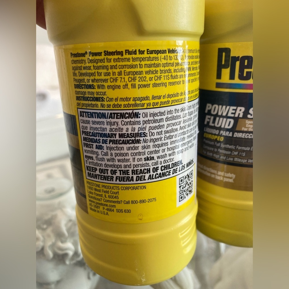 🇪🇺 2x PRESTONE Power Steering Fluid EUROPEAN vehicles - Picture 5 of 7